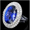 Image 3 : 18K Gold 16.55ct Tanzanite & 2.05ct Diamond Ring