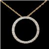 Image 1 : 14K Gold 0.37ctw Diamond Pendant