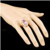 Image 3 : 14K Gold 13.58ct Kunzite & 1.12ctw Diamond Ring