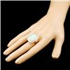 Image 3 : 18K Gold 8.34ct Opal & 1.30ctw Diamond Ring