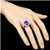 Image 3 : 18K Gold 7.21ct Tanzanite & 1.35ctw Diamond Ring