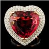 Image 1 : 18K Gold 16.47ct Rubellite & 1.76ctw Diamond Ring