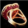 Image 4 : 18K Gold 16.47ct Rubellite & 1.76ctw Diamond Ring