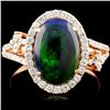 Image 1 : 14K Gold 2.00ct Opal & 0.55ctw Diamond Ring