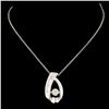 Image 1 : 14K Gold 0.39ctw Diamond Pendant