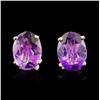 Image 1 : 14K Gold 2.00ct Amethyst Earrings