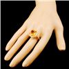 Image 3 : 14K Gold 8.40ct Citrine & 1.46ctw Diamond Ring
