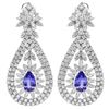 Image 1 : 14K Gold 6.00ct Tanzanite & 7.20ct Diamond Earring