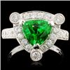 Image 1 : 18K Gold 1.93ct Tsavorite & 0.95ctw Diamond Ring