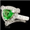 Image 2 : 18K Gold 1.93ct Tsavorite & 0.95ctw Diamond Ring