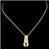 Image 2 : 14K Gold 0.47ct Tanzanite & 0.25ctw Diamond Pendan