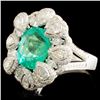 Image 2 : 18K Gold 4.83ct Emerald & 2.02ctw Diamond Ring