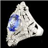 Image 2 : 14K Gold 2.14ct Tanzanite & 0.85ctw Diamond Ring