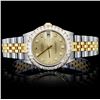 Image 1 : Rolex YG/SS DateJust 2.50ct Diamond 31MM Watch