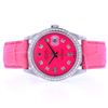 Image 1 : Rolex DateJust Diamond Hot Pink 36MM Wristwatch