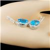 Image 2 : 14K Gold 14.00ct Topaz & 1.10ctw Diamond Earrings