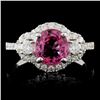 Image 1 : 18K White Gold 1.81ct Spinel & 0.64ct Diamond Ring