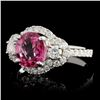 Image 2 : 18K White Gold 1.81ct Spinel & 0.64ct Diamond Ring