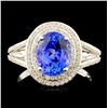 Image 1 : 14K Gold 1.95ct Tanzanite & 0.48ctw Diamond Ring