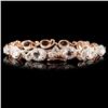 Image 2 : 14K Gold 8.33ctw Morganite & 2.10ctw Diamond Brace