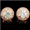 Image 1 : 14K Gold 1.29ctw Diamond Earrings