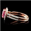 Image 3 : 14K Rose Gold 2.40ct Spinel & 0.46ctw Diamond Ring