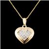 Image 1 : 14K Gold 0.58ctw Diamond Pendant