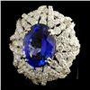 Image 2 : 18K Gold 8.04ct Tanzanite & 3.97ctw Diamond Ring