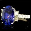 Image 2 : 18K Gold 4.28ct Tanzanite & 0.67ctw Diamond Ring