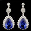 Image 1 : 18K Gold 7.97ctw Tanzanite & 2.27ctw Diamond Earri