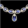 Image 2 : 14K Gold 16.85ct Tanzanite & 5.93ctw Diamond Neckl