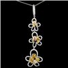 Image 1 : 18K Gold 2.76ctw Fancy Diamond Pendant