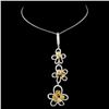 Image 2 : 18K Gold 2.76ctw Fancy Diamond Pendant