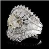 Image 2 : 18K White Gold 4.88ctw Diamond Ring