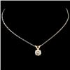 Image 2 : 14K Gold 0.67ctw Diamond Pendant