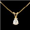 Image 1 : 14K Gold 0.42ctw Diamond Pendant