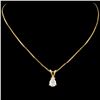 Image 2 : 14K Gold 0.42ctw Diamond Pendant