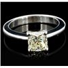 Image 1 : 18K White Gold 1.21ct Diamond Solitaire Ring