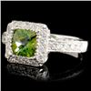 Image 2 : 18K Gold 1.02ct Tourmaline & 0.80ctw Diamond Ring