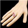 Image 3 : 14K Gold 3.24ctw Ruby & 0.32ctw Diamond Ring