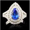 Image 1 : 18K Gold 1.22ct Tanzanite & 1.13ctw Diamond Ring