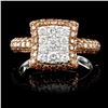 Image 1 : 14K Gold 1.55ctw Fancy Diamond Ring