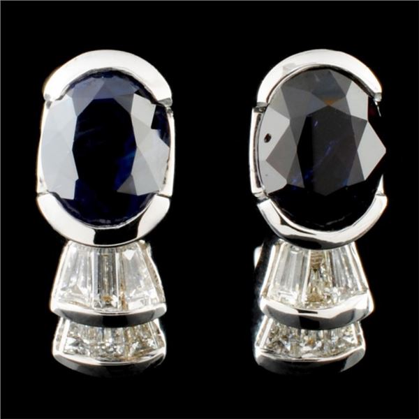 18K Gold 3.52 Alexandrite & 3.52ctw Diamond Earrin