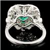 Image 2 : 18K Gold 2.23ct Emerald & 1.79ctw Diamond Ring