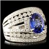 Image 3 : 14K Gold 2.28ct Tanzanite & 0.96ctw Diamond Ring