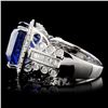 Image 3 : 18K Gold 12.70ct Tanzanite & 1.23ctw Diamond Ring