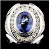 Image 1 : 14K Gold 2.50ct Tanzanite & 1.00ctw Diamond Ring