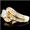 Image 2 : 14K Gold 1.10ctw Diamond Ring