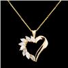 Image 1 : 14K Gold 1.15ctw Diamond Pendant