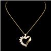 Image 2 : 14K Gold 1.15ctw Diamond Pendant